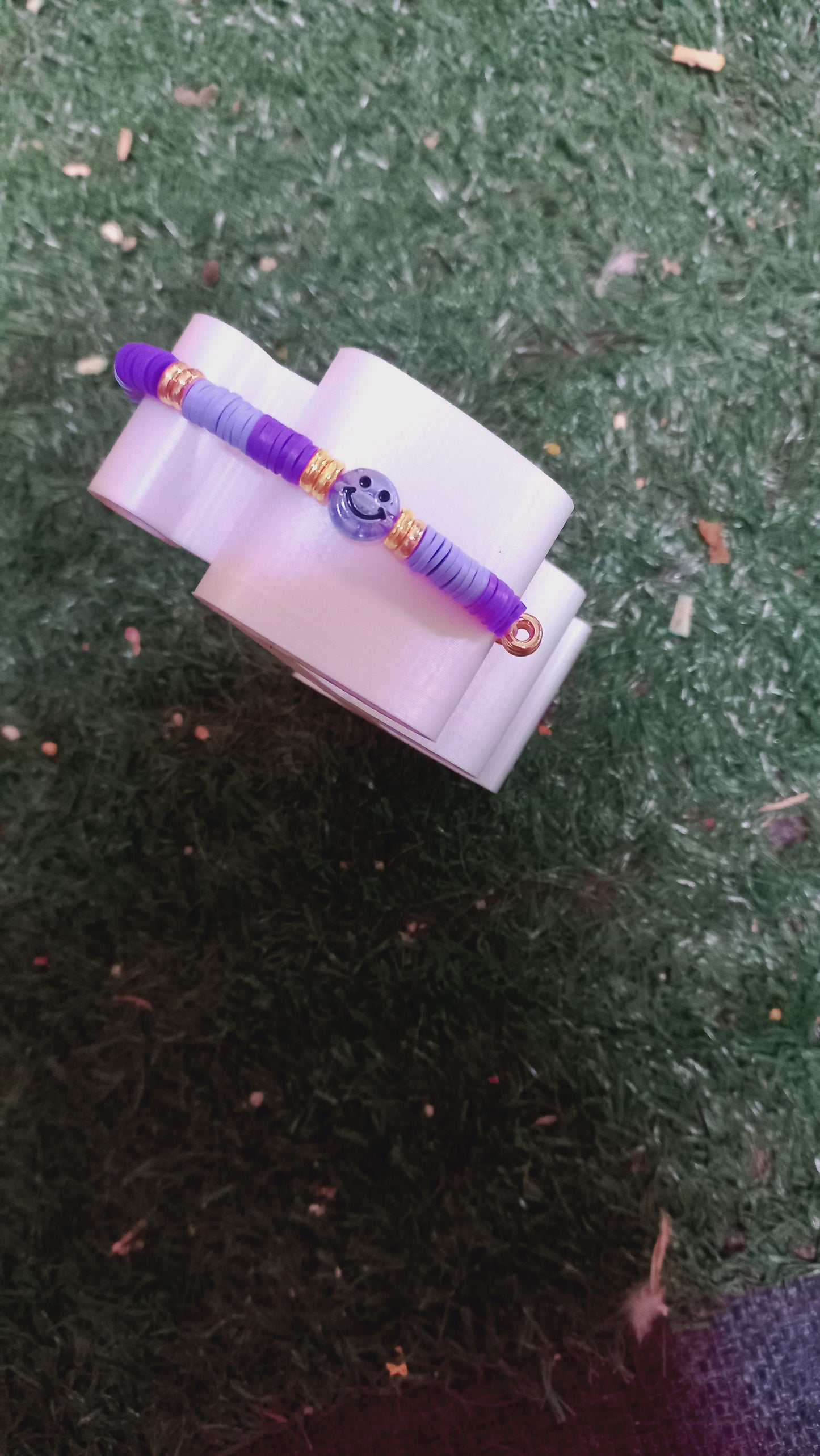 Purple smily face bracelet